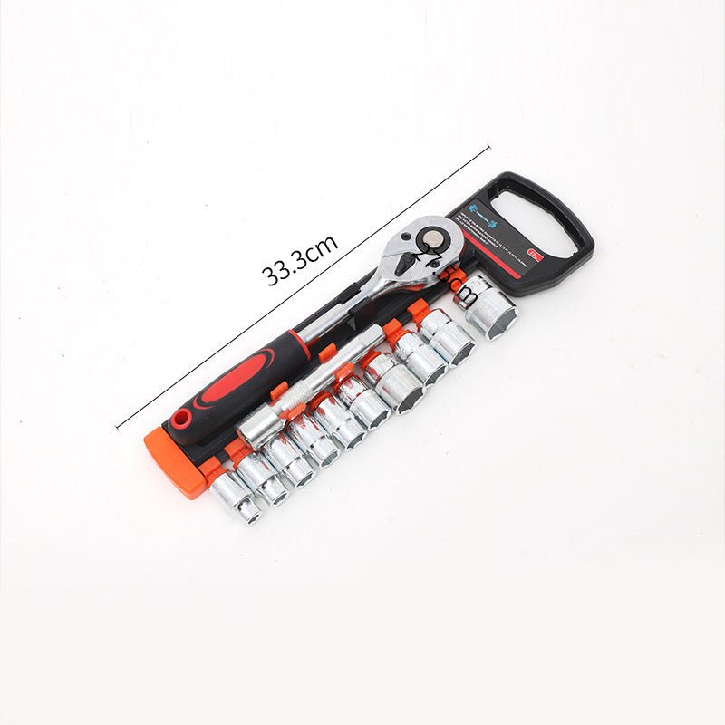 12-Piece Ratchet Socket Wrench Set – Alloy Steel Repair Tool Kit - Image 6