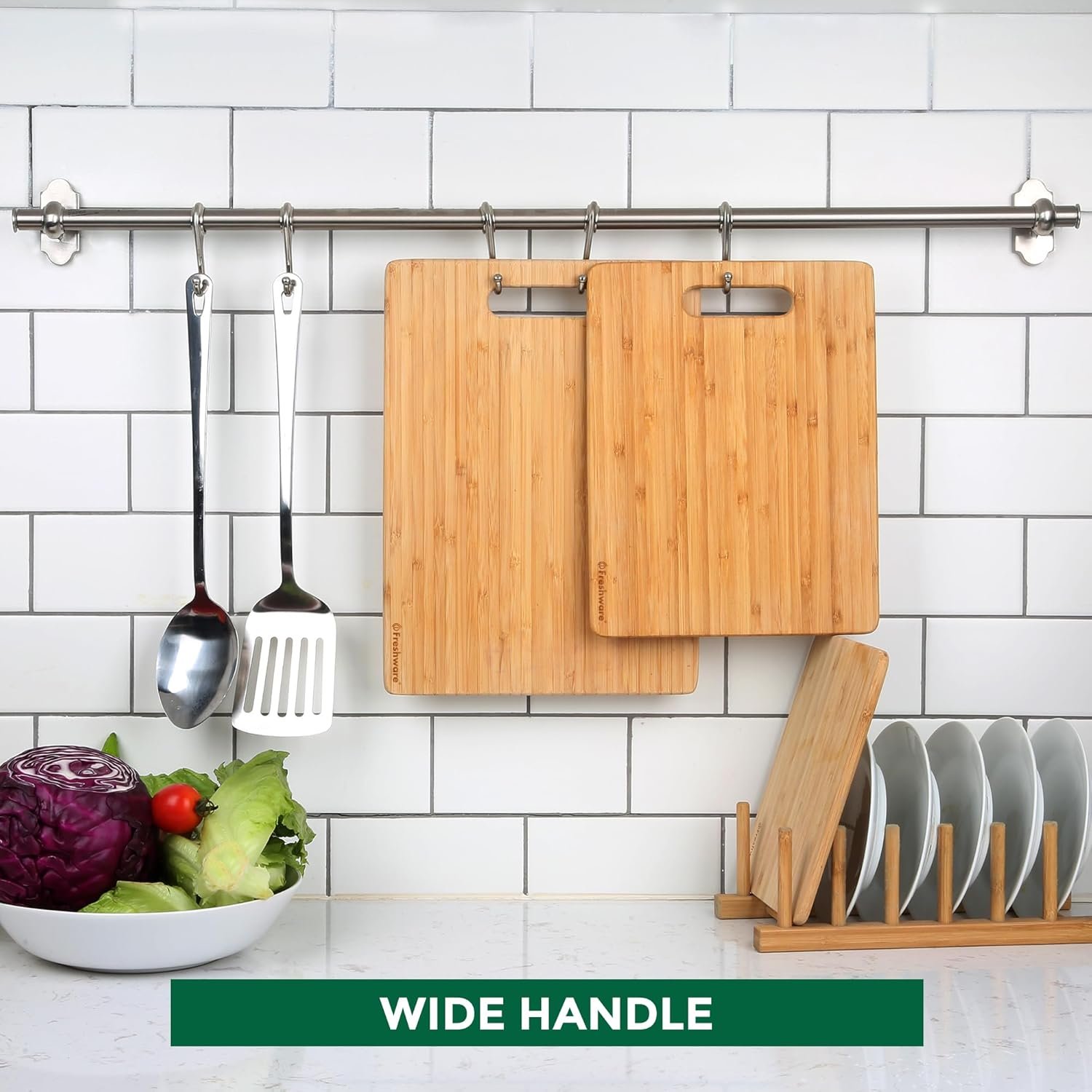 3-Piece Bamboo Cutting Board Set – Food-Grade Wooden Kitchen Chopping Boards, Knife-Friendly, Lightweight with Hanging Hole - Image 5