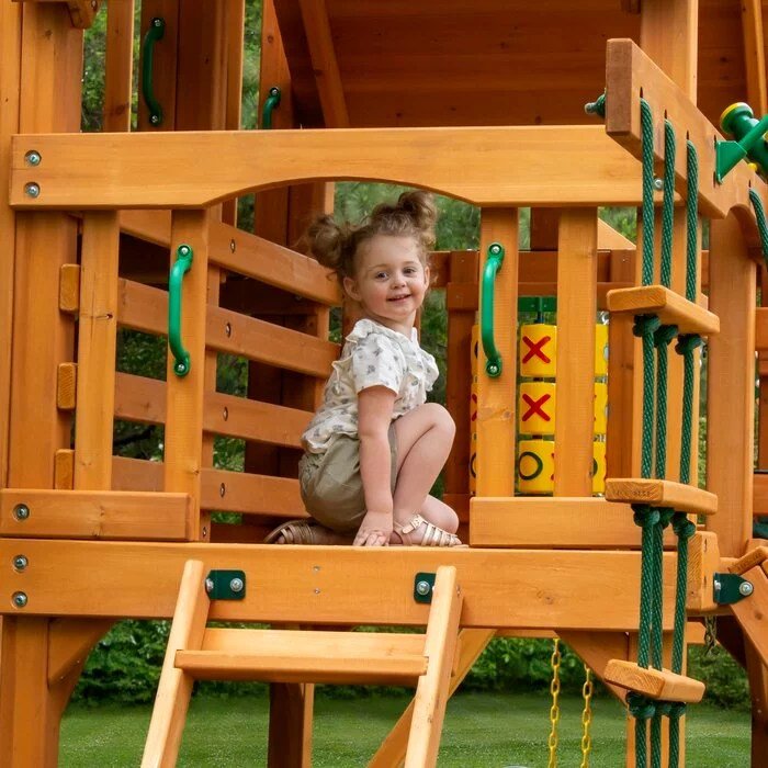 Treasure Trove II Swing Set /Tongue and Groove Wood Roof - Image 3