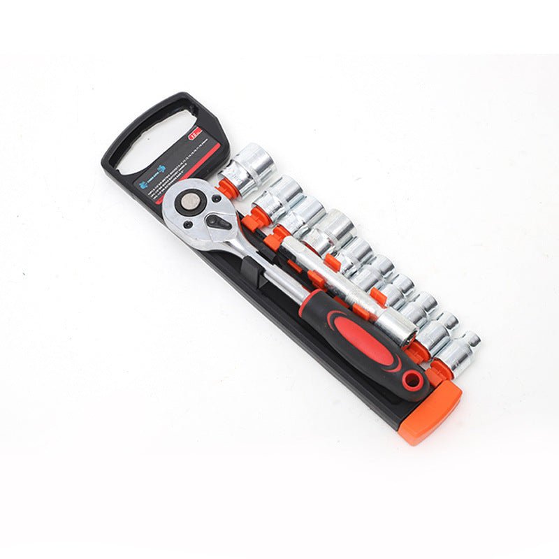 12-Piece Ratchet Socket Wrench Set – Alloy Steel Repair Tool Kit - Image 4