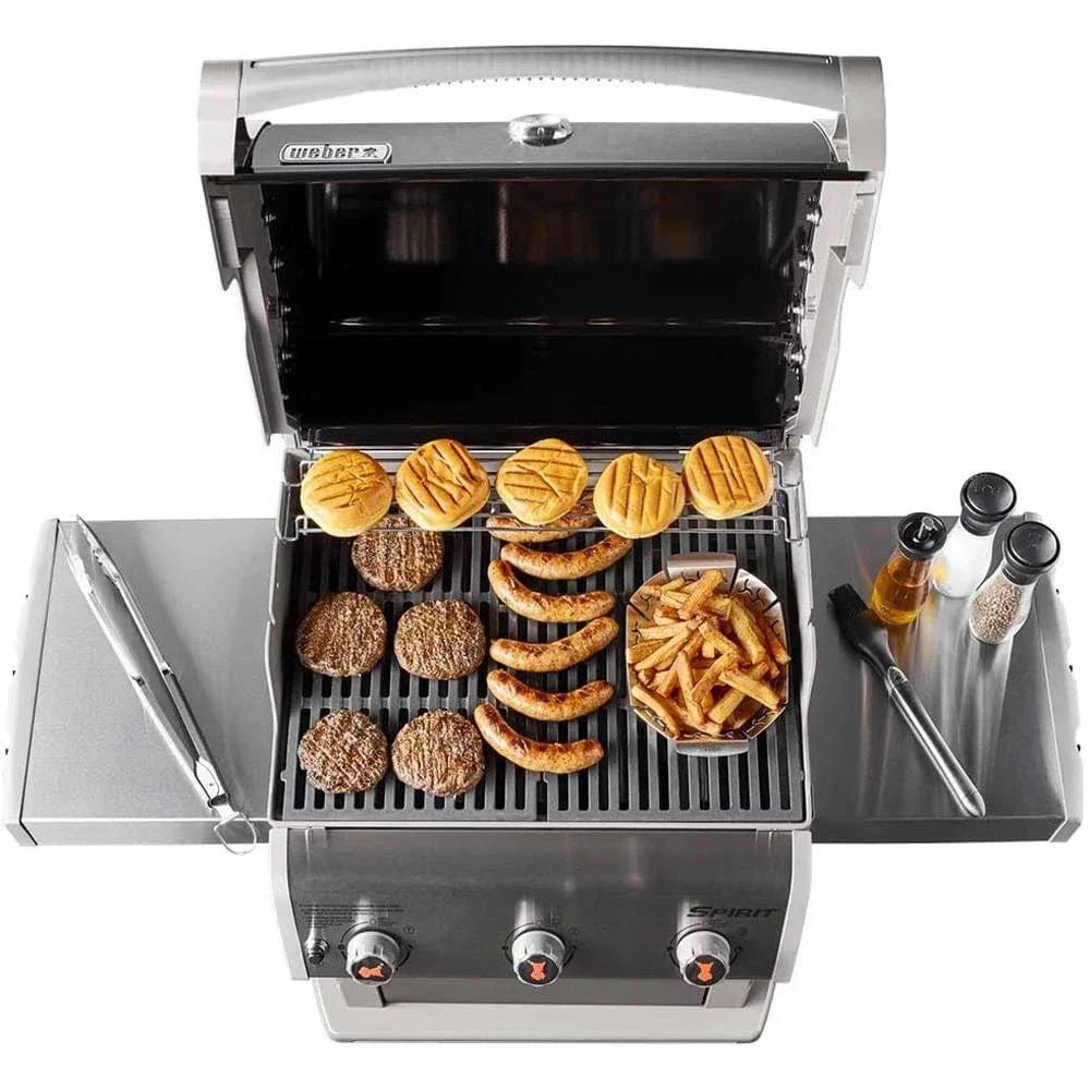 Weber 47510001 Spirit E-310 3-Burner Natural GAS Black Bundle with Generic Grill Cover Barbecue Drip Pans Set of 3 - Image 3
