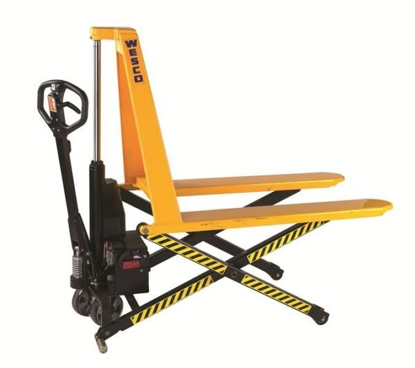 Wesco Manual‑Powered Pallet Jack – Backrest Guards & Wheel Chock (Model 272461‑1)