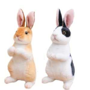 Lifelike Bunny Plush Toy Set
